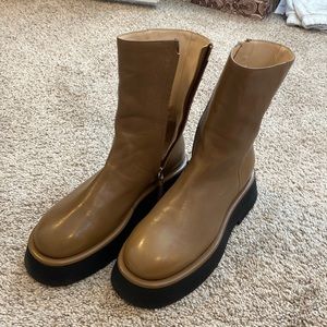 WANDLER Rosa boot 37.5 olive leather NWOT